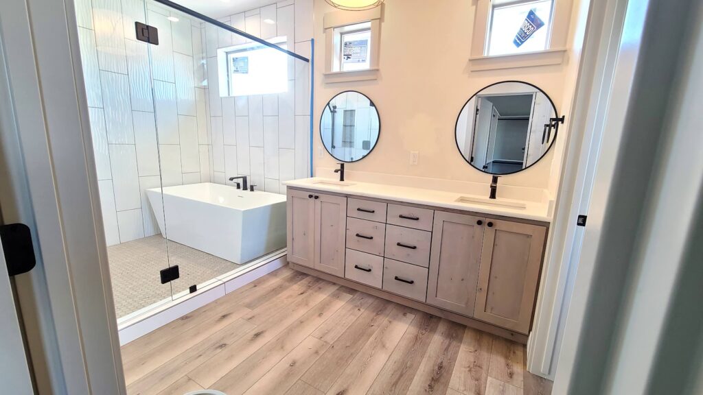 remodeled bathroom vanity cabinets