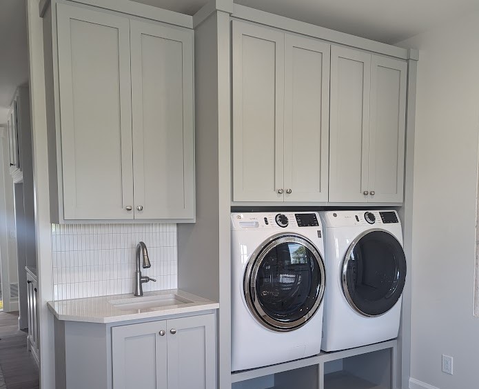custom cabinet made for an east idaho laundry room